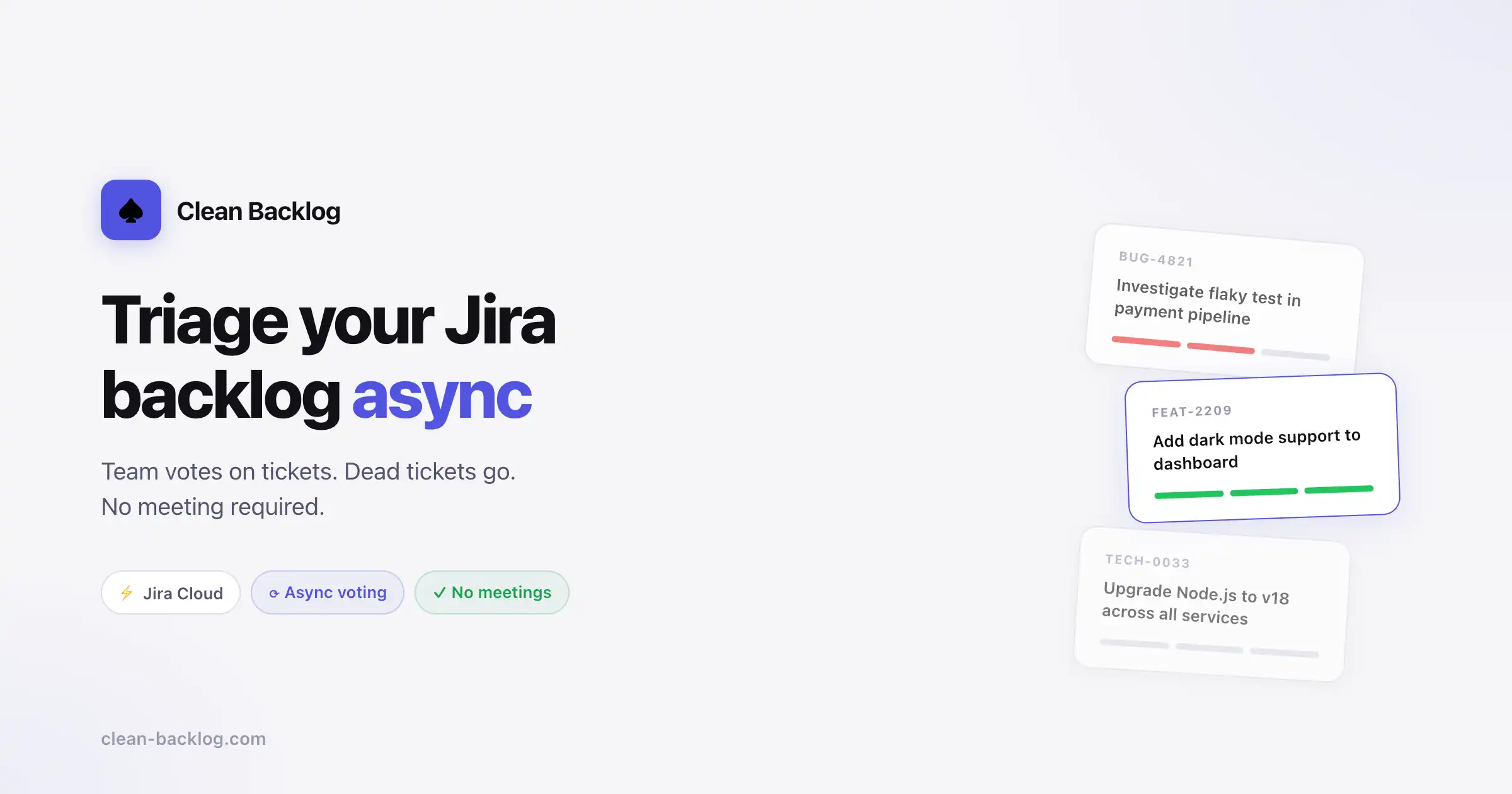 Clean Backlog — Async Jira Backlog Triage for Teams